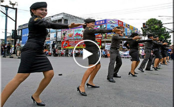 Thai police dancing
