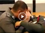 Kissing policemen