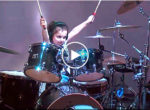 Little girl drummer
