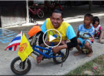 Thai legless cyclist